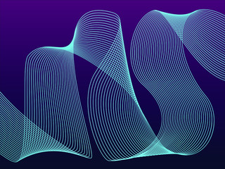 Abstraction in the style of cyberpunk. Smooth lines.