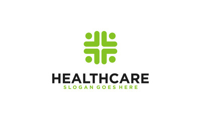 health and medical logo design elegant and simple concept 
