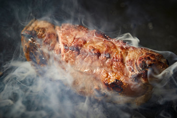 meat on grill