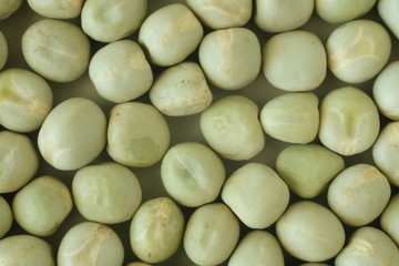 Macro photography of dried peas. Legume rich in proteins, used in the diet.