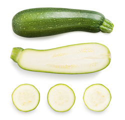 Fresh zucchini isolated