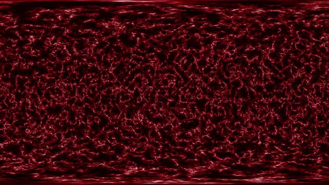 Equirectangular projection of an organic seamless animation of a blood fluid moving. 360 degrees panorama for environment map. 8K background bacteria or virus infection concept.