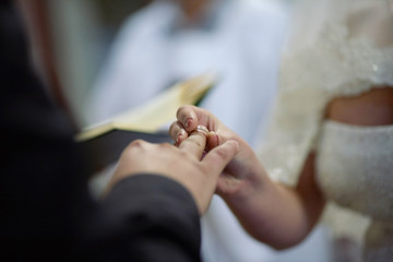 Wedding rings hands