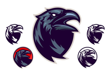 Raven vector emblem