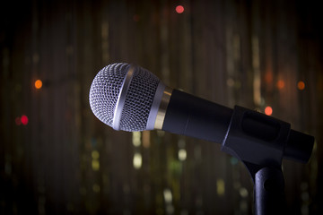 Silver Wireless Microphone. No people
