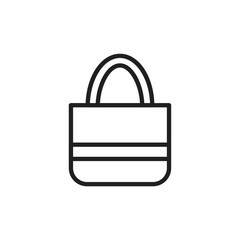 Handbag icon template black color editable. Handbag icon symbol Flat vector illustration for graphic and web design.