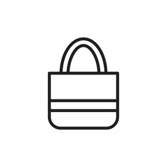 Handbag icon template black color editable. Handbag icon symbol Flat vector illustration for graphic and web design.