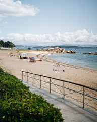 Beach in northern spain's coastline in Galicia in Summer time