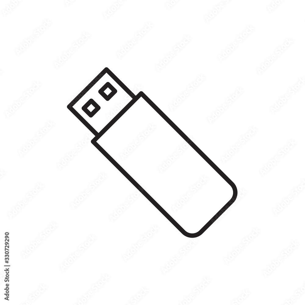 Poster flashdisk icon template black color editable. flashdisk icon symbol flat vector illustration for gra