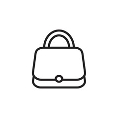 Handbag icon template black color editable. Handbag icon symbol Flat vector illustration for graphic and web design.