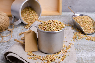 Green buckwheat grains