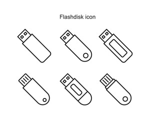 Flashdisk icon template black color editable. Flashdisk icon symbol Flat vector illustration for graphic and web design.
