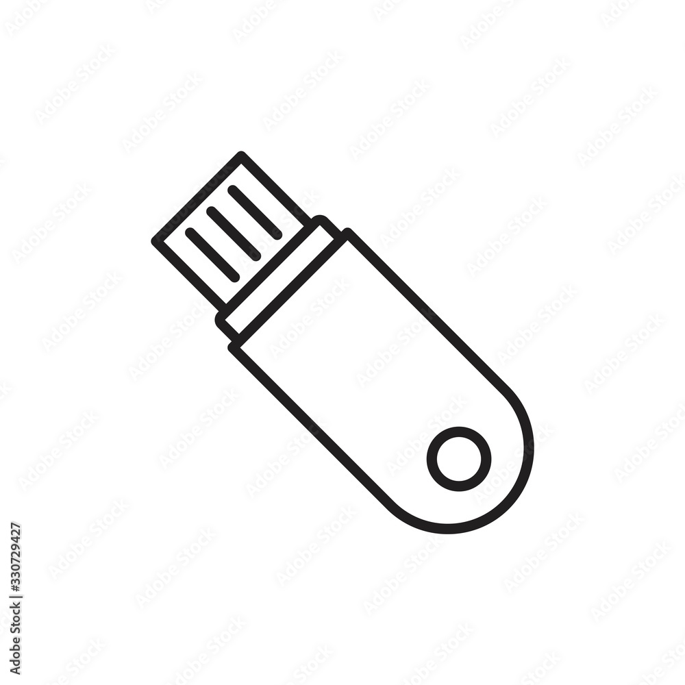 Poster flashdisk icon template black color editable. flashdisk icon symbol flat vector illustration for gra