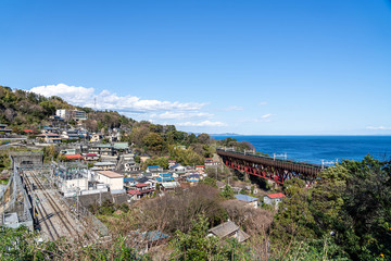 神奈川県 小田原市 根府川から望む相模湾