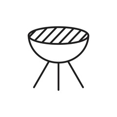 Barbeque icon template black color editable. Barbeque icon symbol Flat vector illustration for graphic and web design.
