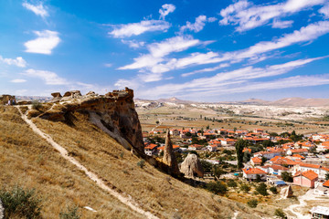 Picturesque panoramic landscape view on Goreme national park.