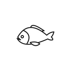 Fish icon template black color editable. Fish icon icon symbol Flat vector illustration for graphic and web design.