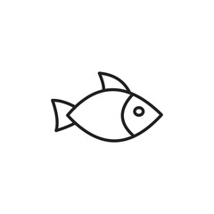 Fish icon template black color editable. Fish icon icon symbol Flat vector illustration for graphic and web design.