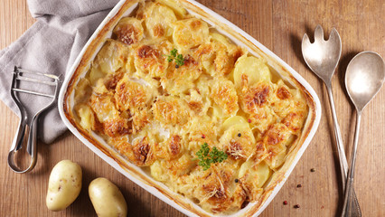 potato casserole with cream and cheese
