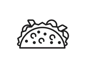 Taco icon template black color editable. Taco icon symbol Flat vector illustration for graphic and web design.