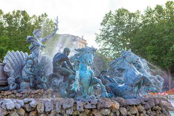 Fountain and Monument aux Girondins in Bordeaux France