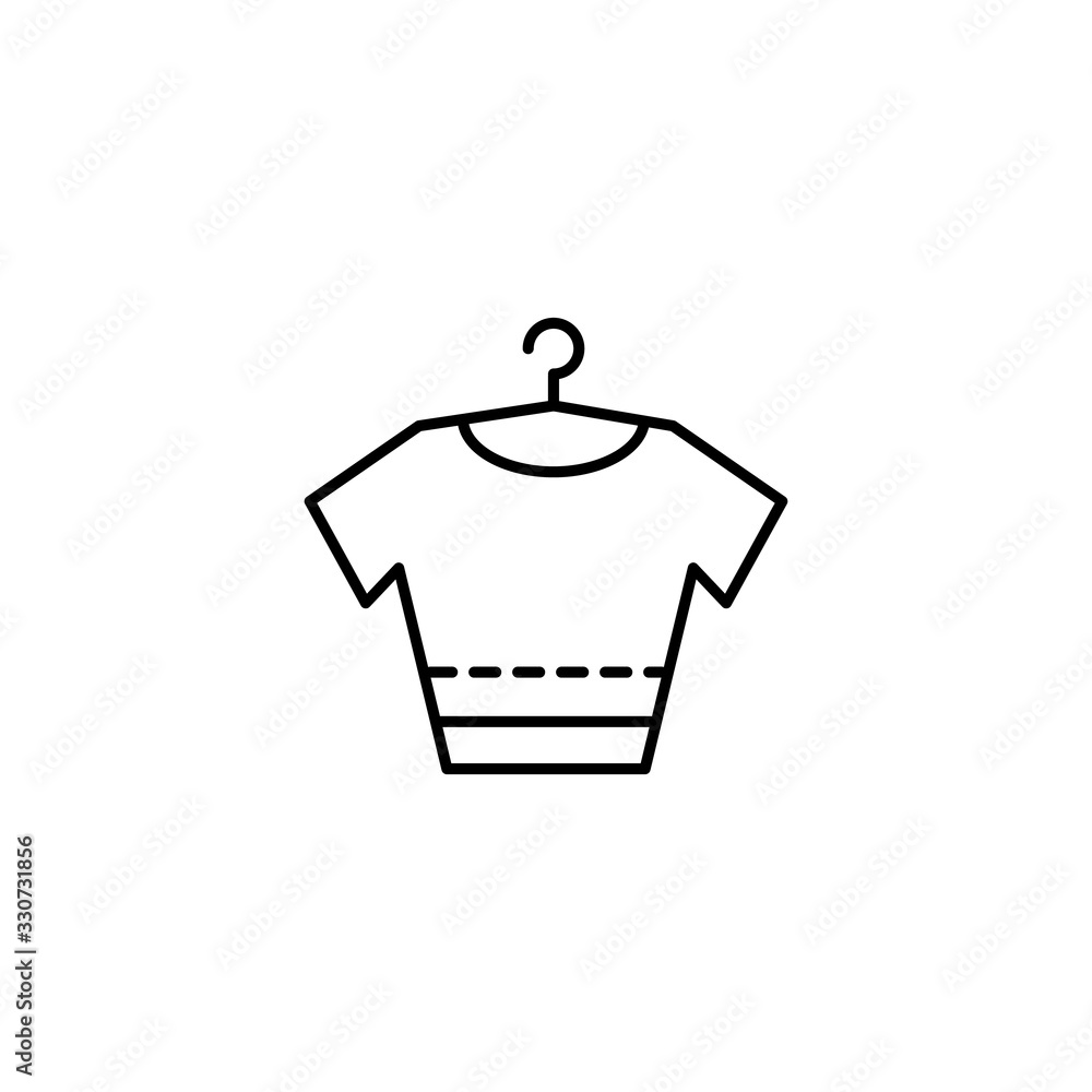 Poster clothes, t shit icon. simple line, outline vector elements of tailor for ui and ux, website or mobil