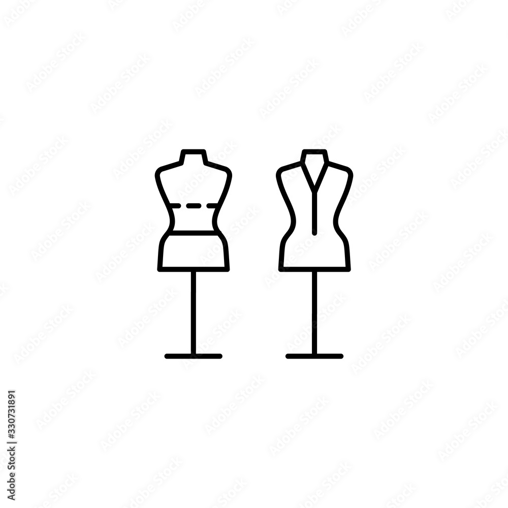 Poster dummy, fashion icon. simple line, outline vector elements of tailor for ui and ux, website or mobile