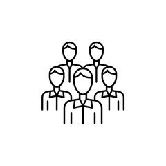 Men, workers, team icon. Simple line, outline vector elements of teamwork for ui and ux, website or mobile application