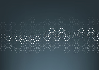 abstract molecule background with modern tech style design illustration