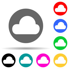 cloud in a circle multi color style icon. Simple thin line, outline vector of web icons for ui and ux, website or mobile application