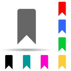 tab multi color style icon. Simple thin line, outline vector of web icons for ui and ux, website or mobile application