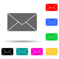 the envelope multi color style icon. Simple thin line, outline vector of web icons for ui and ux, website or mobile application