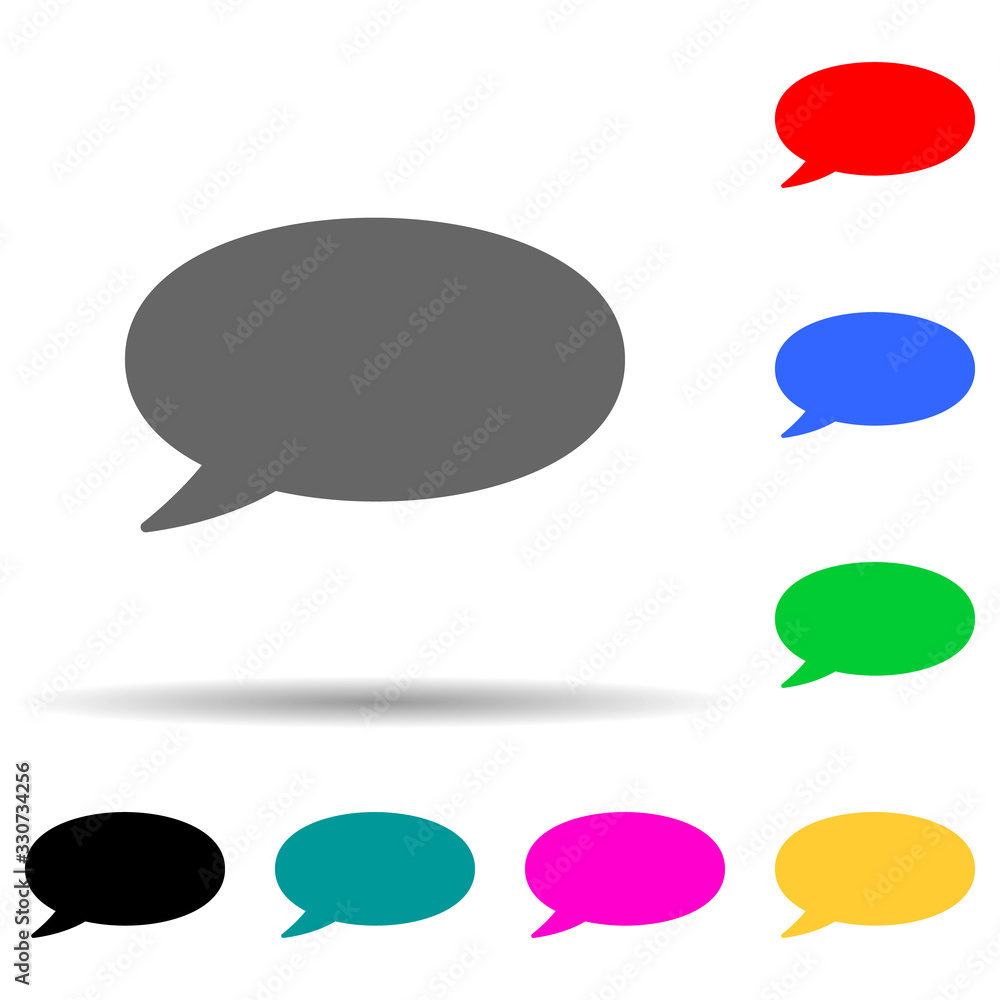 Poster sign of communication bubble multi color style icon. simple thin line, outline vector of web icons f