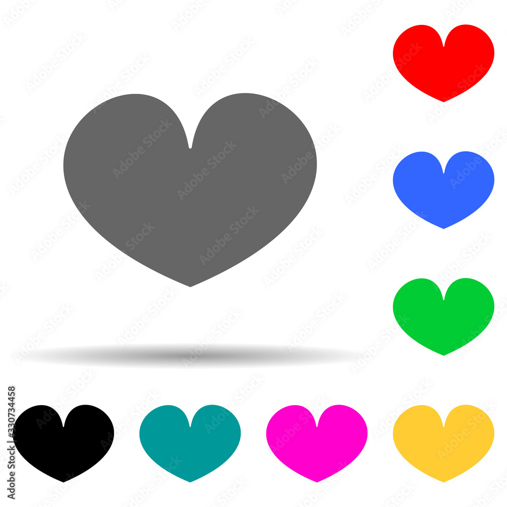 Poster a heart multi color style icon. simple thin line, outline vector of web icons for ui and ux, website