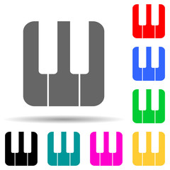 piano keys multi color style icon. Simple thin line, outline vector of web icons for ui and ux, website or mobile application