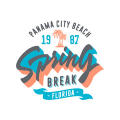 Obraz premium Spring break vintage T shirt graphics