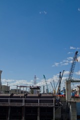 Scenery of industrial area in Osaka.