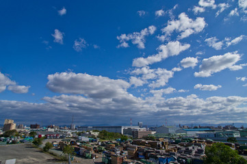 Scenery of industrial area in Osaka.