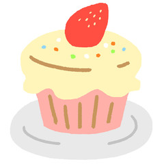 お皿　カップケーキ　