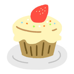 お皿　カップケーキ　