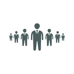 Business team, group, leadership gray icon