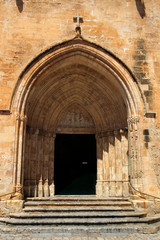 Ciutadela, Menorca / Spain - June 25, 2016: The Cathedral's door in Ciutadela, Menorca, Balearic Islands, Spain