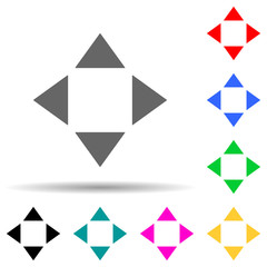 arrows of different directions multi color style icon. Simple thin line, outline vector of web icons for ui and ux, website or mobile application