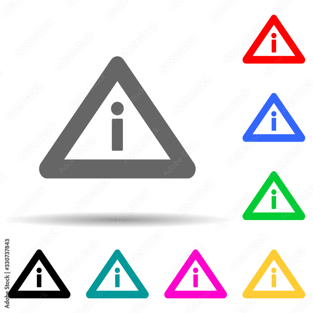 Poster information character multi color style icon. simple thin line, outline vector of web icons for ui a