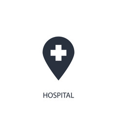 Hospital icon. Simple medicine element illustration.