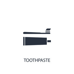 Toothpaste icon. Simple medicine element illustration.