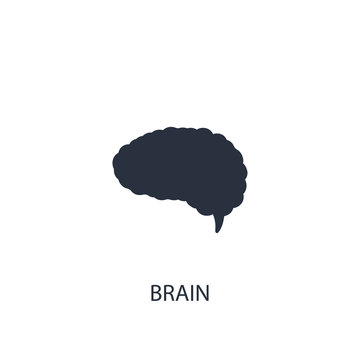 Brain icon. Simple medicine element illustration.