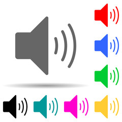 sound sign multi color style icon. Simple thin line, outline vector of web icons for ui and ux, website or mobile application