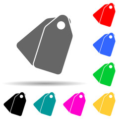 tags multi color style icon. Simple thin line, outline vector of web icons for ui and ux, website or mobile application