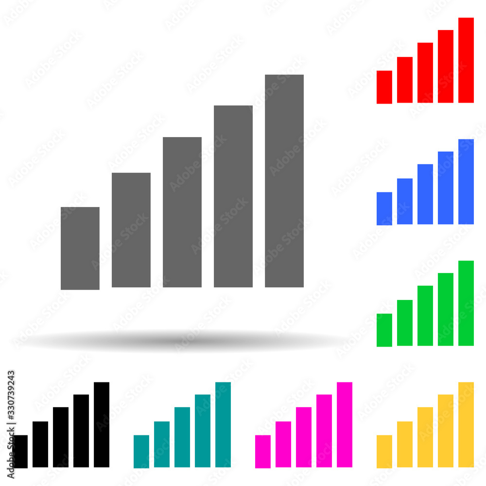 Poster full scale signal multi color style icon. simple thin line, outline vector of web icons for ui and u